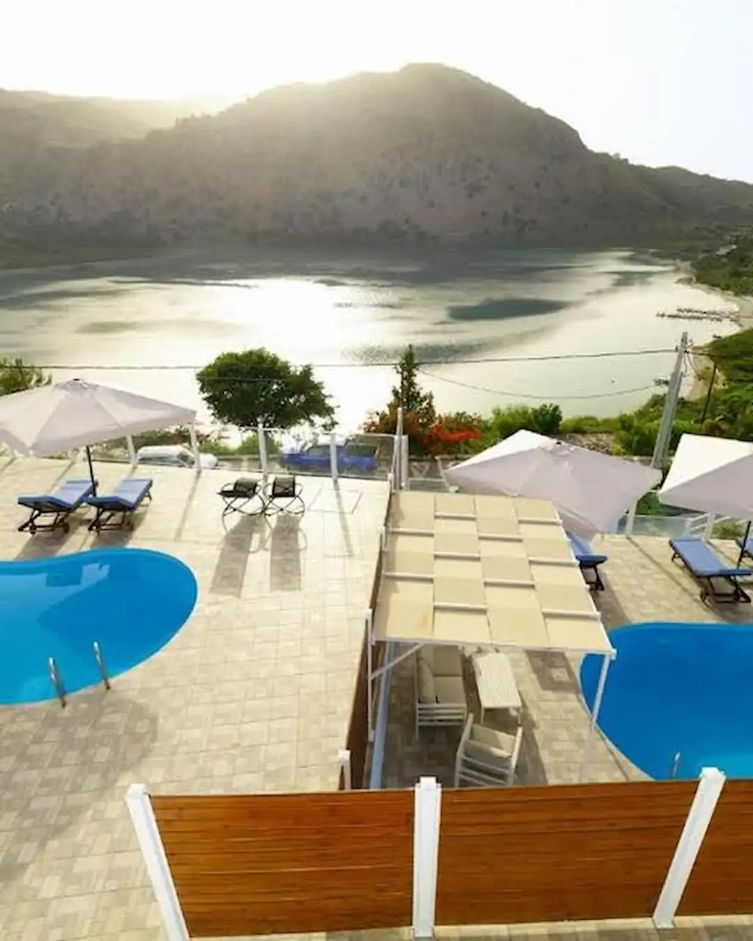 Lake View Suites overlooking Lake Kournas