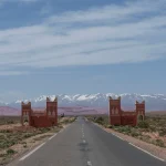 morocco desert road traditional gates atlas mountains